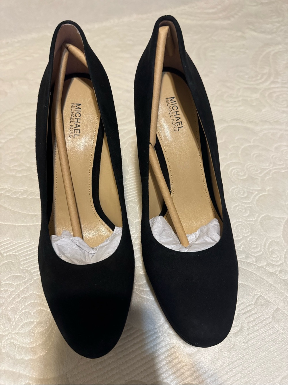 MICHAEL Michael Kors Black Suede Rounded Toe Pumps -5 inch heel—Never worn